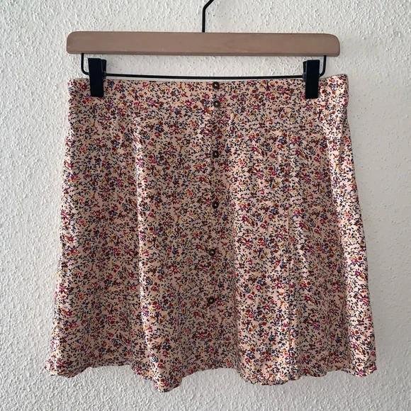 XHILARATION Floral Crop Top Mini Skirt 2pc Set Medium - Picture 8 of 16